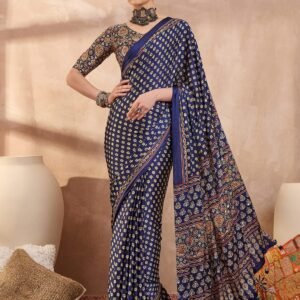 Home MIRROR BLUE : PREMIUM SEMI MODAL SILK SAREE